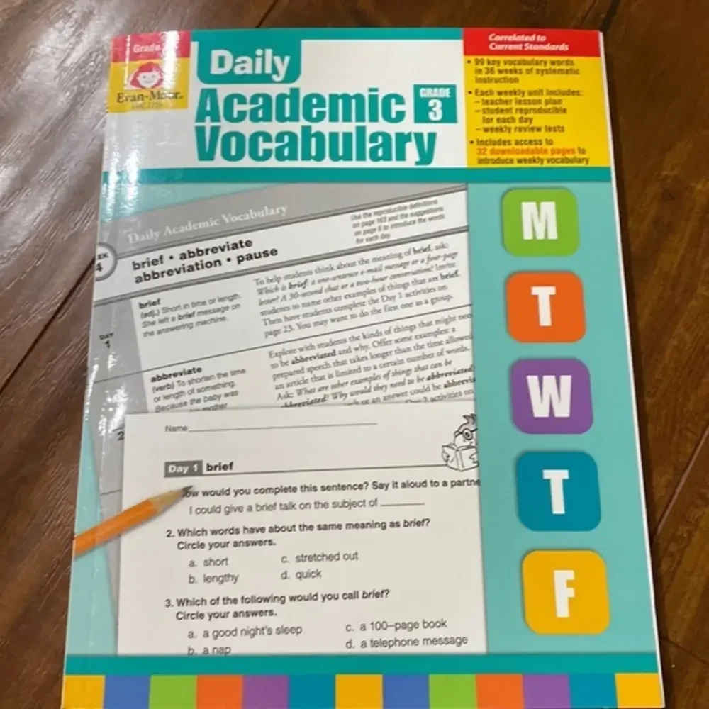 Evan-Moor Daily‎ Academic Vocabulary Lessons for Grade 3  Homeschool Cla…